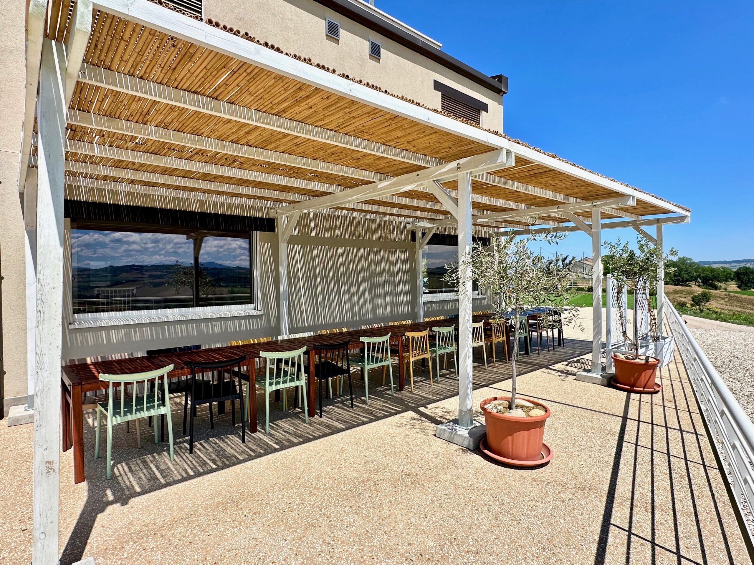 Terrazzo casa vacanza Casale di Mauro a Fermo nelle Marche