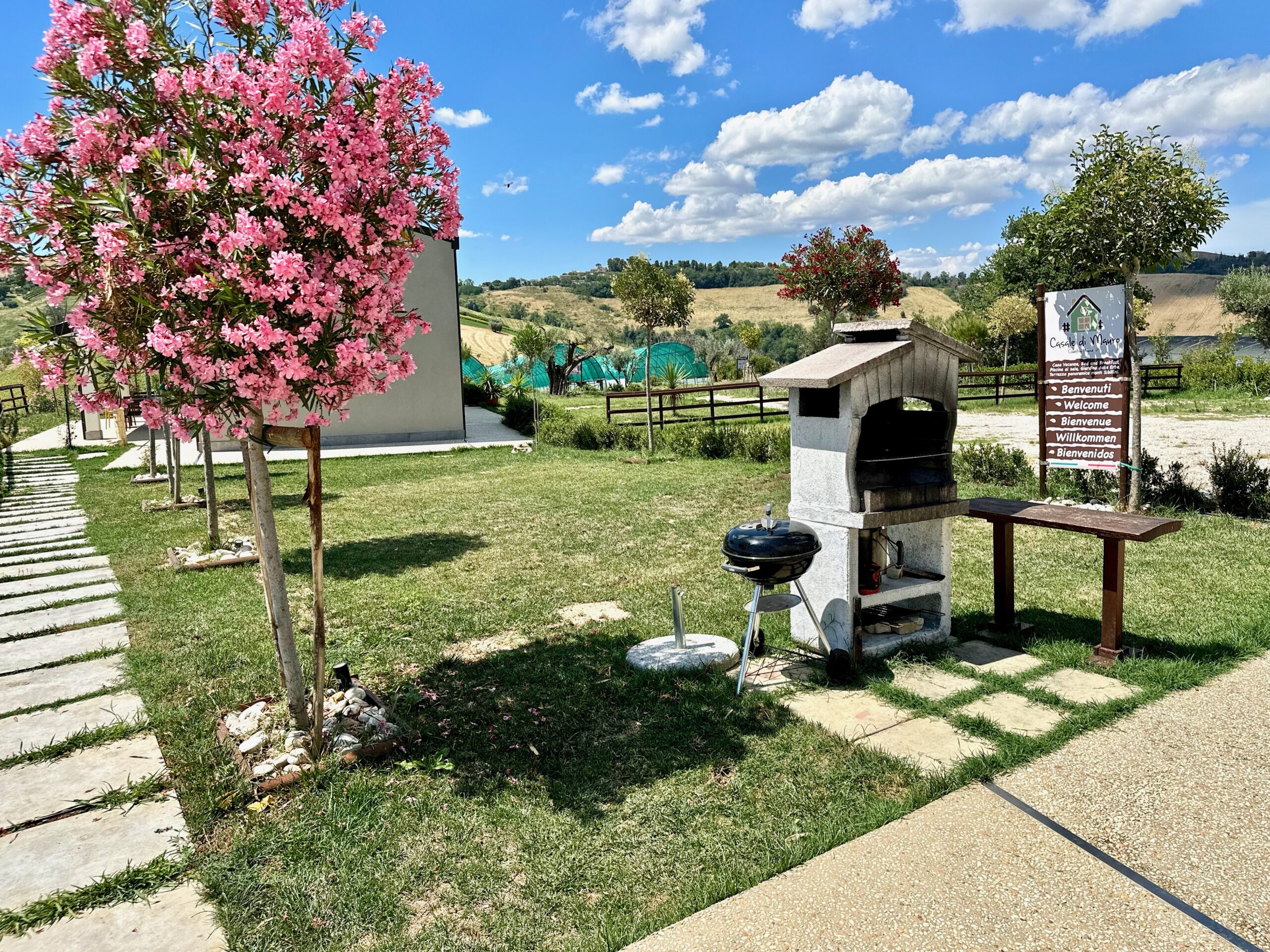 Terrazzo casa vacanza Casale di Mauro a Fermo nelle Marche