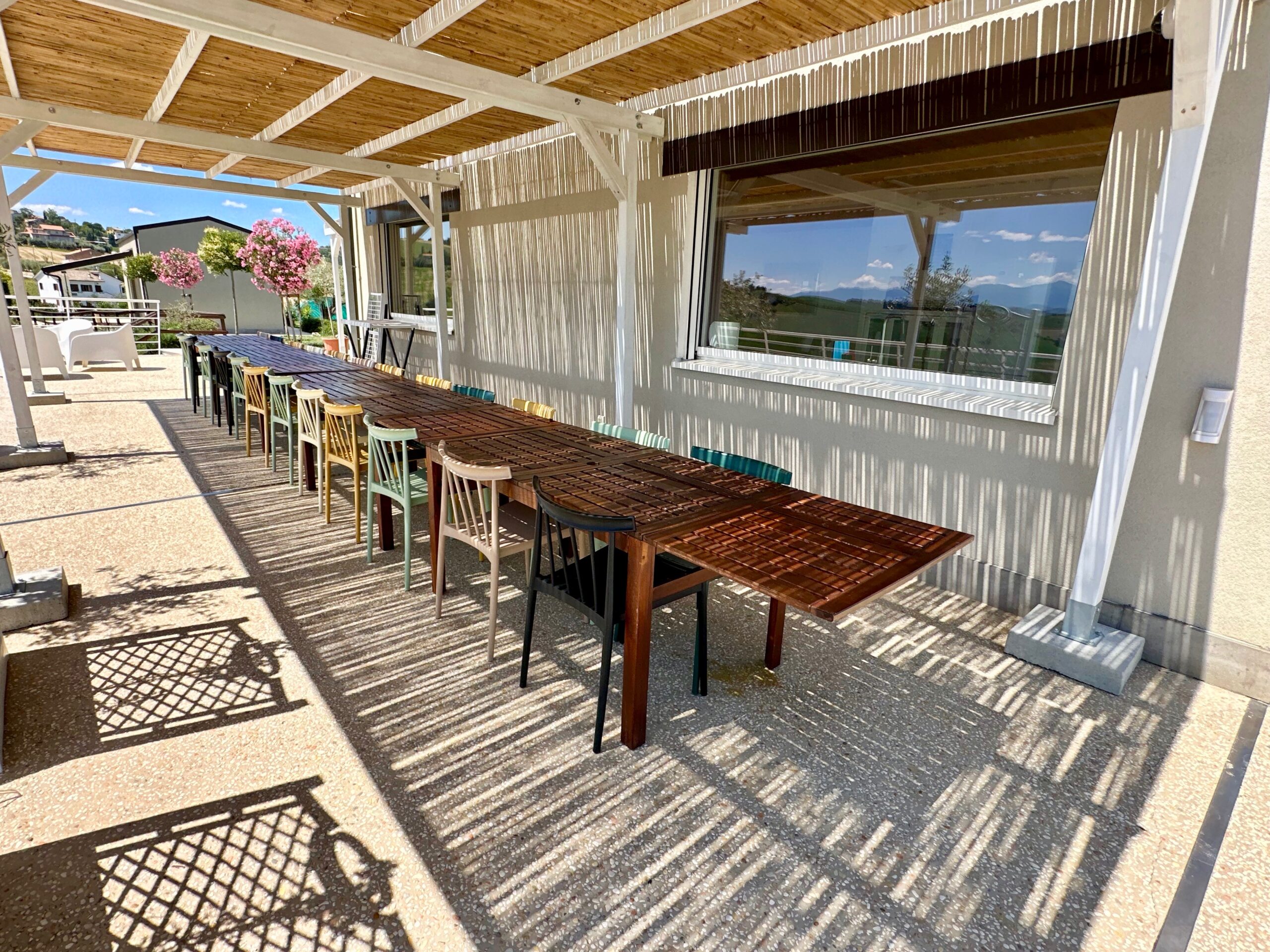 Terrazzo casa vacanza Casale di Mauro a Fermo nelle Marche